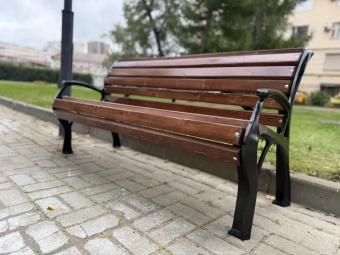 Скамейка Голландия с подлокотником